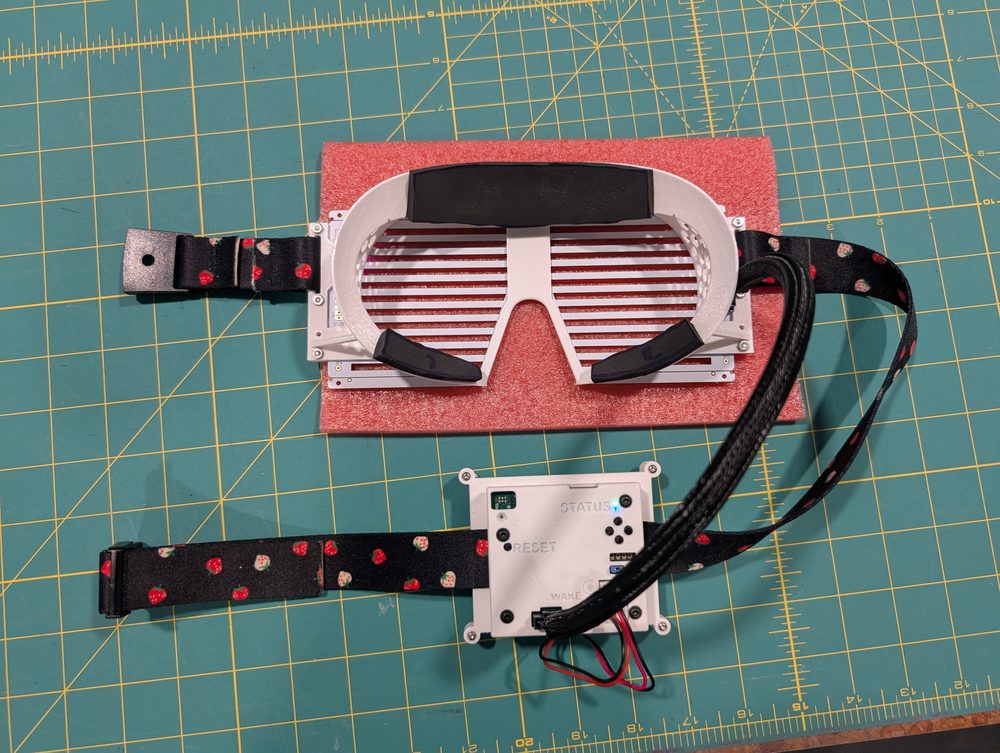 The fully assembled glasses