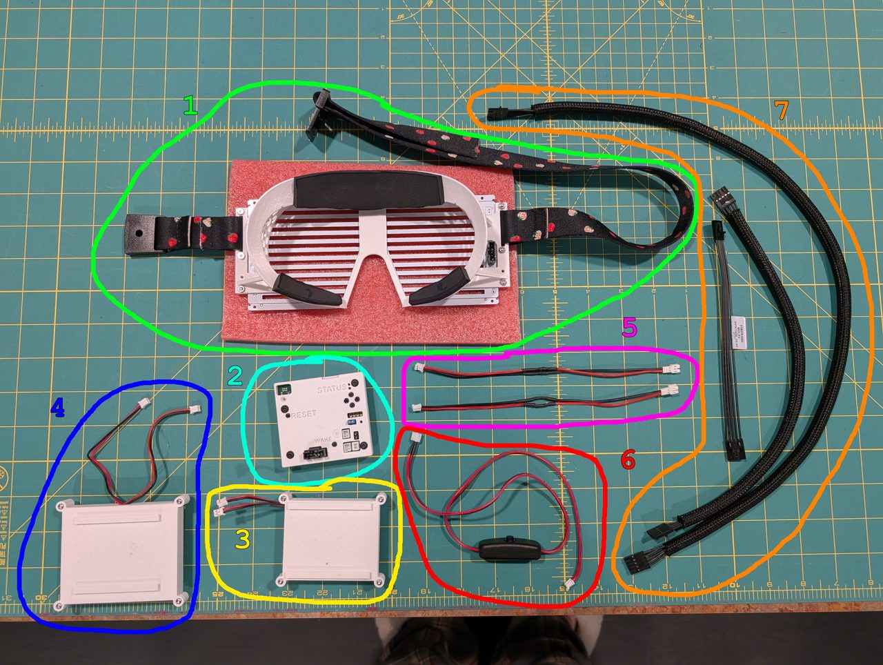 Annotated Proto0 kit contents